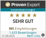 ProvenExpert Siegel: Sehr gut